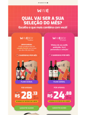 Wine (Brazil) - Qualidade por só R$ 28,13/garrafa! 🍇