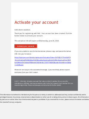 PwC - PwC account activation