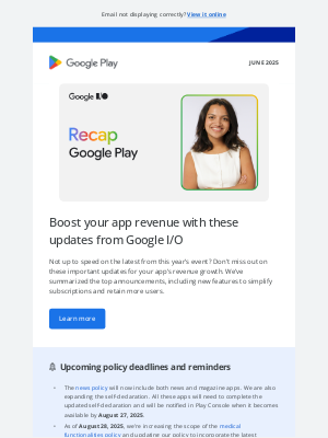 Google Play - Your monthly update has arrived