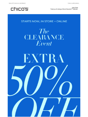 Chico's - SALE is on SALE | EXTRA 50% off