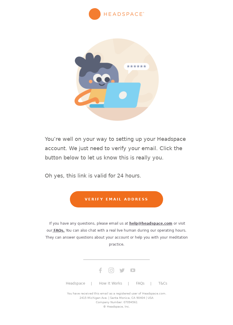 Headspace - Confirm your email on Headspace