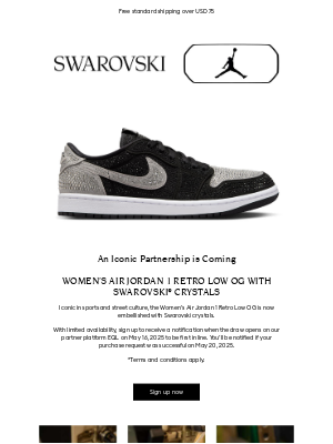Swarovski - Air Jordan 1 with Swarovski crystals is coming