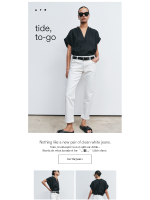 AYR - new white jeans just launched