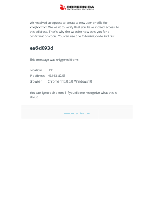 Copernica Marketing Software - Confirmation code