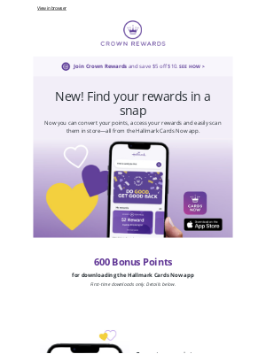Hallmark - New! Crown Rewards available in the app