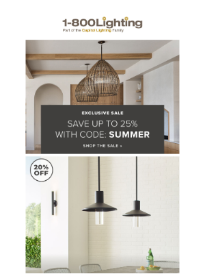 Capitol Lighting's 1800lighting - Private Sale Invitation + New Arrivals from Visual Comfort
