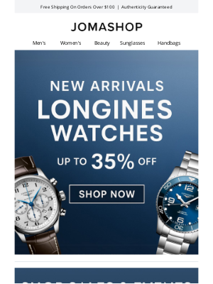 Jomashop - LONGINES WATCHES: New!