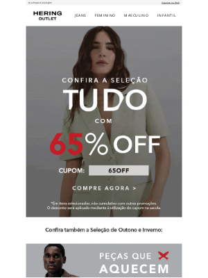 Hering Outlet (Brazil) - 🔓 65% OFF Exclusivo para você!