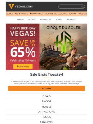 Vegas - 4 DAYS LEFT to Save Up to 65% 🎁