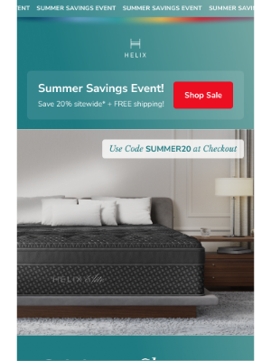 Helix Sleep - The Summer Savings Event is LIVE!