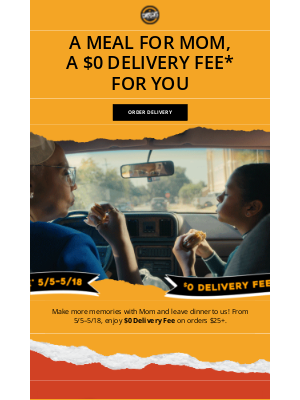 Church's Chicken - $0 Delivery Fee for Mom!