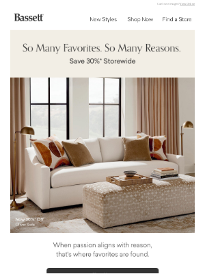 Bassett Furniture Industries - Great Prices on Upholstery Favorites