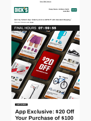GameChanger Media, Inc. - Last chance! 🚨 Get $20 off $100+ in-app (while you still can!)