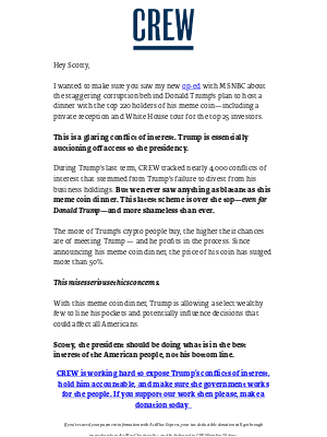 Crew - Did you see my MSNBC op-ed?