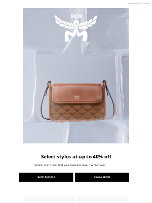 MCM - Don’t miss out on the Winter Sale