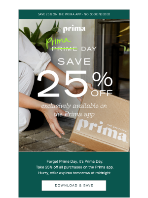 Prima - Don't wait, the sale ends soon!