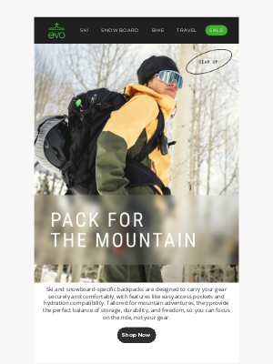 evo - The Ultimate Ski & Snowboard Backpack for Your Next Adventure