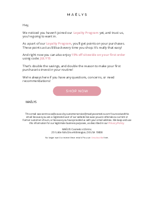 MAELYS - Your loyalty is worth something!