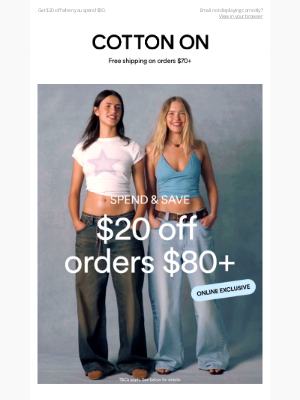 Cotton On & Co. - Jessica, spend & save starts now