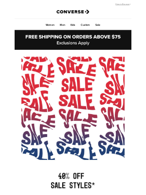 Converse - LAST CHANCE: 40% off sale styles*