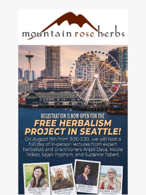 Mountain Rose Herbs - Free Herbalism Project Registration Is Now Open! (Space is limited)