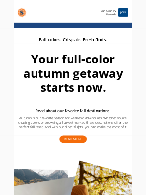 Sun Country Airlines - Fly nonstop to your fall reset