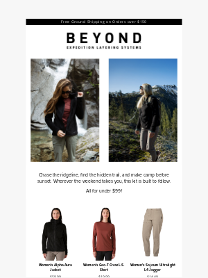 Beyond Clothing - Go Light. Go Far. Women's Gear for Under $99.