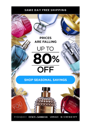 FragranceX - New Fall Collection up to 80% Off!