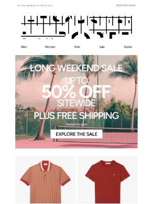 Lacoste - Up to 50% Off Sitewide.