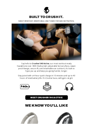 Skullcandy Inc. - 🔥 Crusher 540 Active Just Dropped.