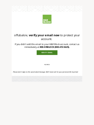 H&R Block - Verify your email address