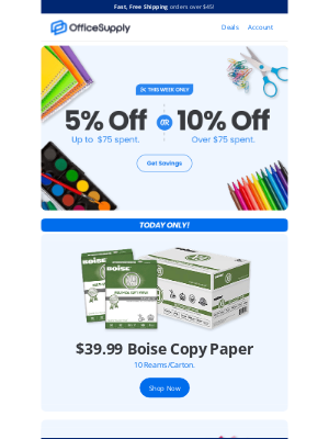 OfficeSupply - ⚡FLASH DEAL: Copy Paper $39.99 Today Only!