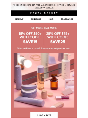 Fenty Beauty - Secure your cart for 25% off 🤑