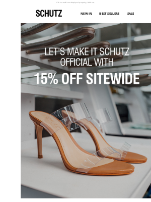 Schutz - Don’t Forget: 15% OFF Sitewide for You