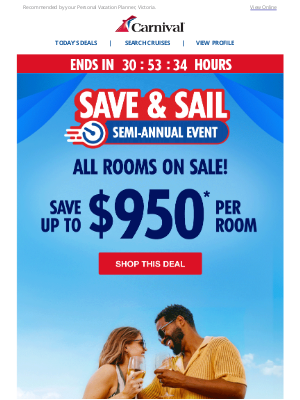 Carnival Cruise Line - 🛳️🚨 ALL ROOMS ON SALE 🚨🛳️