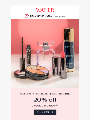 Lise Watier - Starts now | 20% off select products