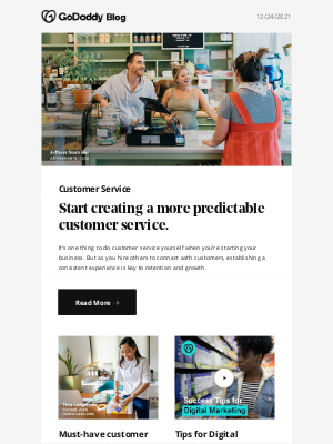 GoDaddy - 10 ways to create predictable customer service.