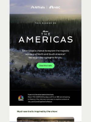 AllTrails - These are the sights to see in NBC’s THE AMERICAS