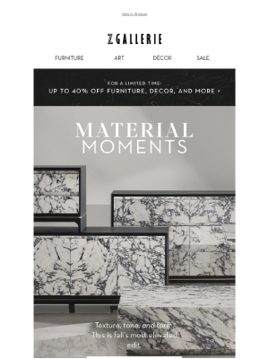 Z Gallerie - The New Look of Luxury