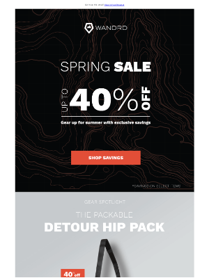 WANDRD - SPRING CLEANING – UP TO 40% OFF!