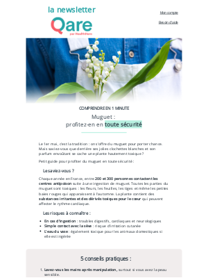 Qare (France) - Le muguet peut-il vous intoxiquer ?