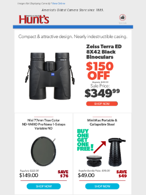 Barry From Hunt's - Save Big: Zeiss Terra ED 8x42 Binoculars Now $349 ($150 Off) + $70 Off Think Tank 15 Backpack & More Deals!