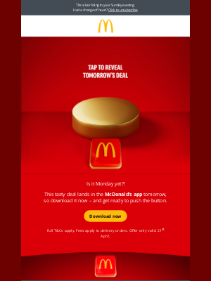 McDonald's (United Kingdom) - Time to reveal your next deal 🔴