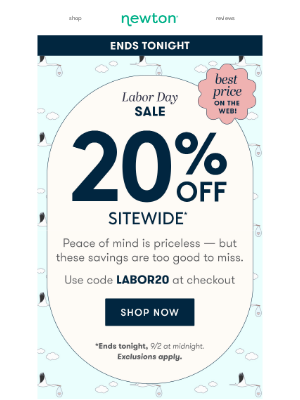 Newton Baby - 20% OFF SITEWIDE ENDS TONIGHT
