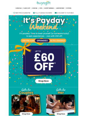 Buy A Gift (United Kingdom) - 🎉 Hello, Payday! Hello, £60 Off!