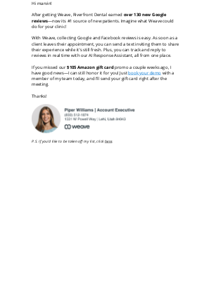 Weave - Your next glowing review is just a text away