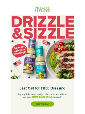 Primal Kitchen - Memorial Day Sale ends today!