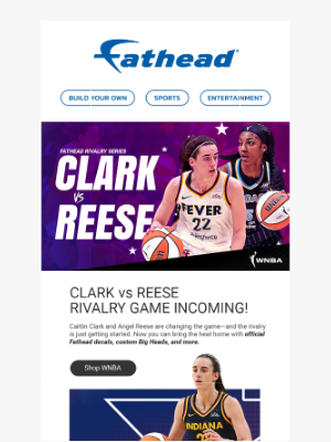 Fathead - Clark vs. Reese: Own The Rivalry With FATHEAD!