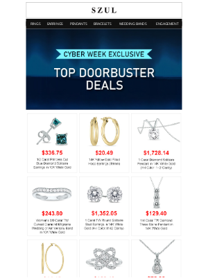 Szul - TOP DOORBUSTER DEALS  - Cyber Week Exclusive!