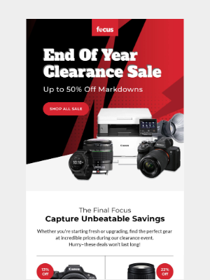 Focus Camera - Capture the Savings 🚨Up to 40% Off Clearance Sale!